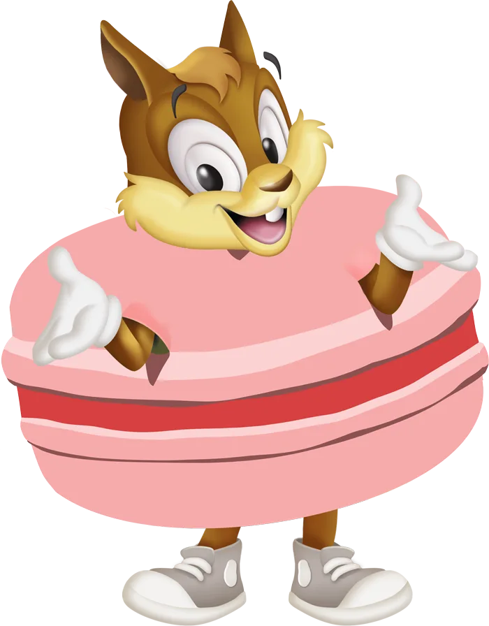 Papéo-macaron Papéo mascotte macaron